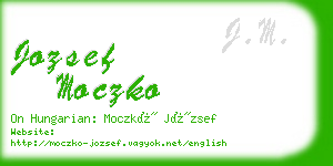 jozsef moczko business card